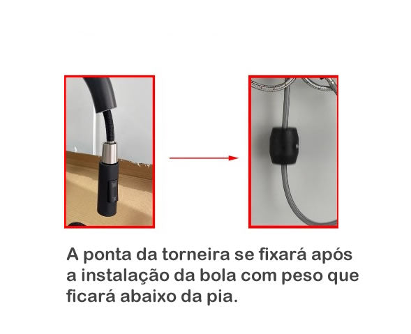 Torneira de Cozinha Quyanre Dourada