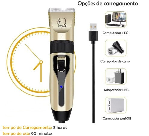 Máquina de Cortar Cabelo Profissional para Cães