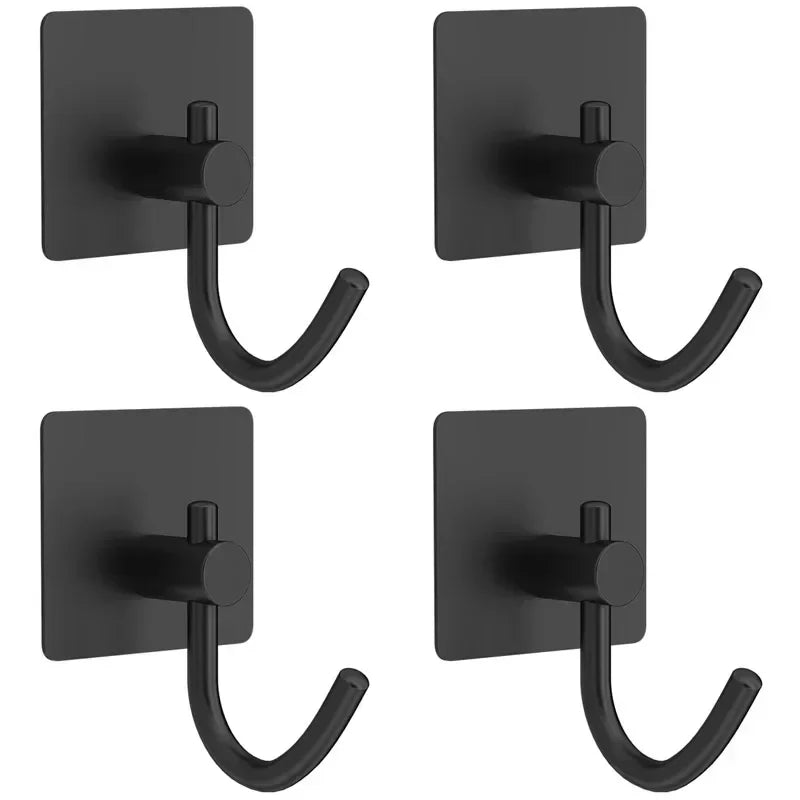 Kit 4 Ganchos de Aço Inoxidável Adesivos