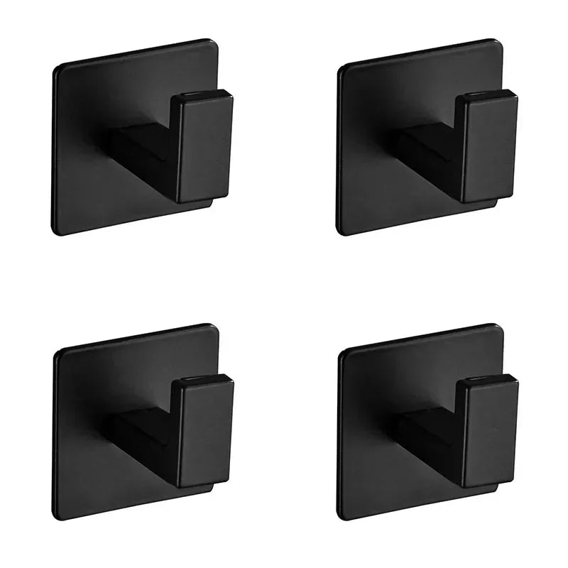 Kit 4 Ganchos de Aço Inoxidável Adesivos