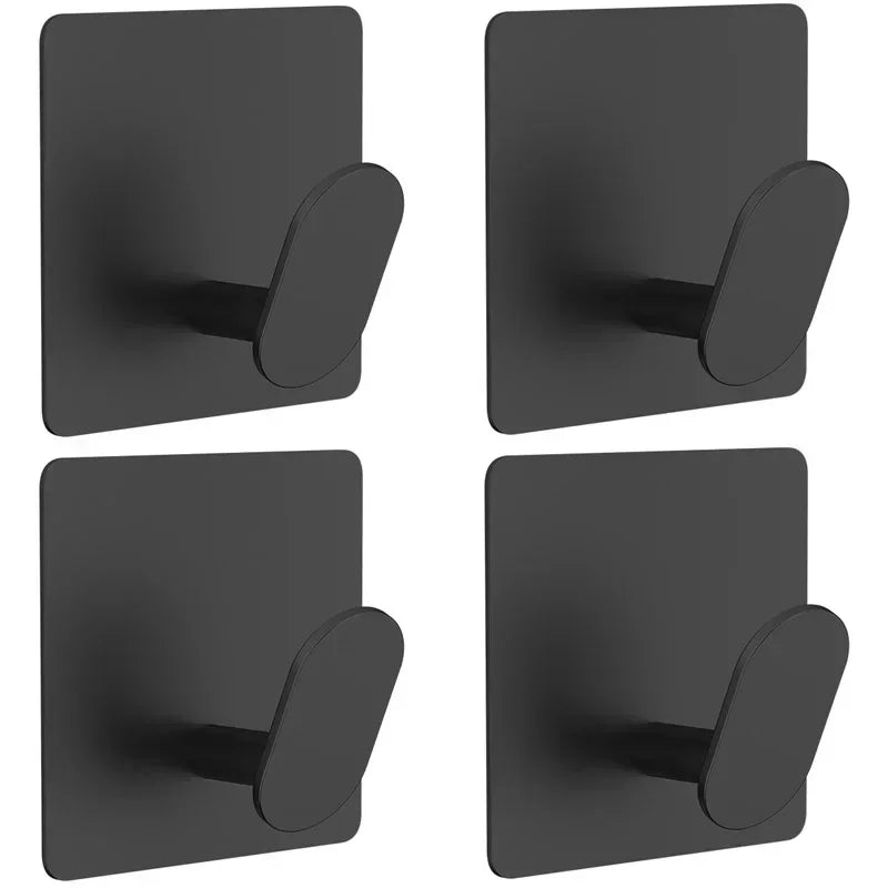 Kit 4 Ganchos de Aço Inoxidável Adesivos