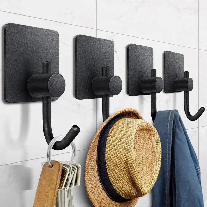 Kit 4 Ganchos de Aço Inoxidável Adesivos