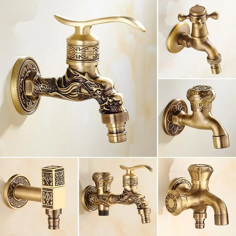 Torneira de Jardim em Bronze Antigo