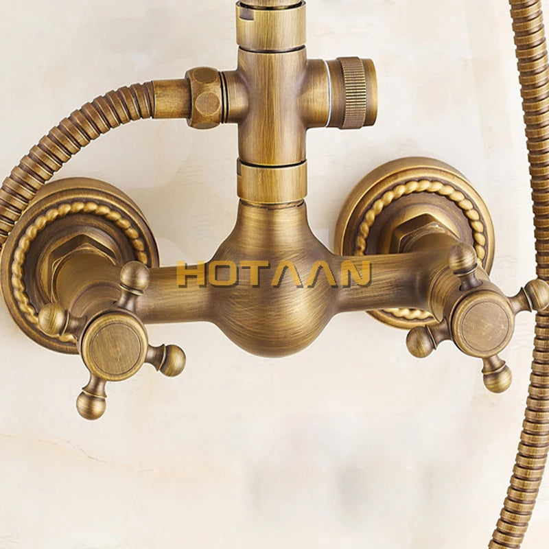 Conjunto de Torneira de Chuveiro Luxo em Bronze Antigo