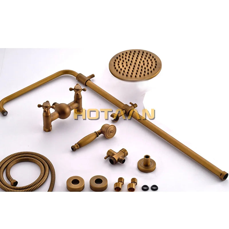 Conjunto de Torneira de Chuveiro Luxo em Bronze Antigo