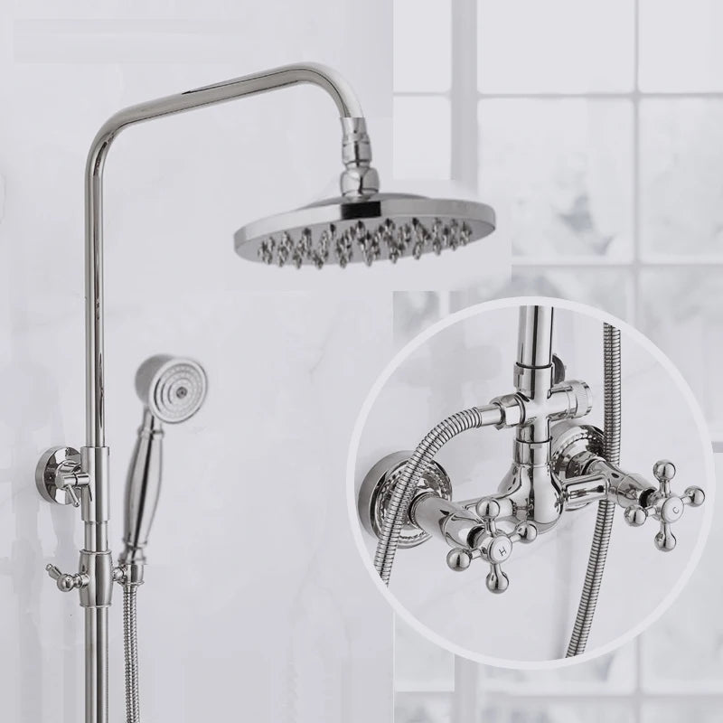 Conjunto de Torneira de Chuveiro Luxo em Bronze Antigo