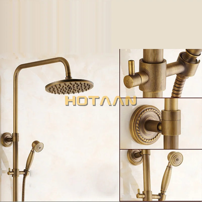 Conjunto de Torneira de Chuveiro Luxo em Bronze Antigo