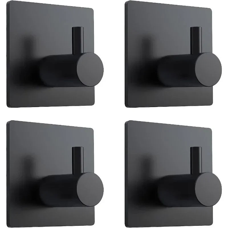 Kit 4 Ganchos de Aço Inoxidável Adesivos