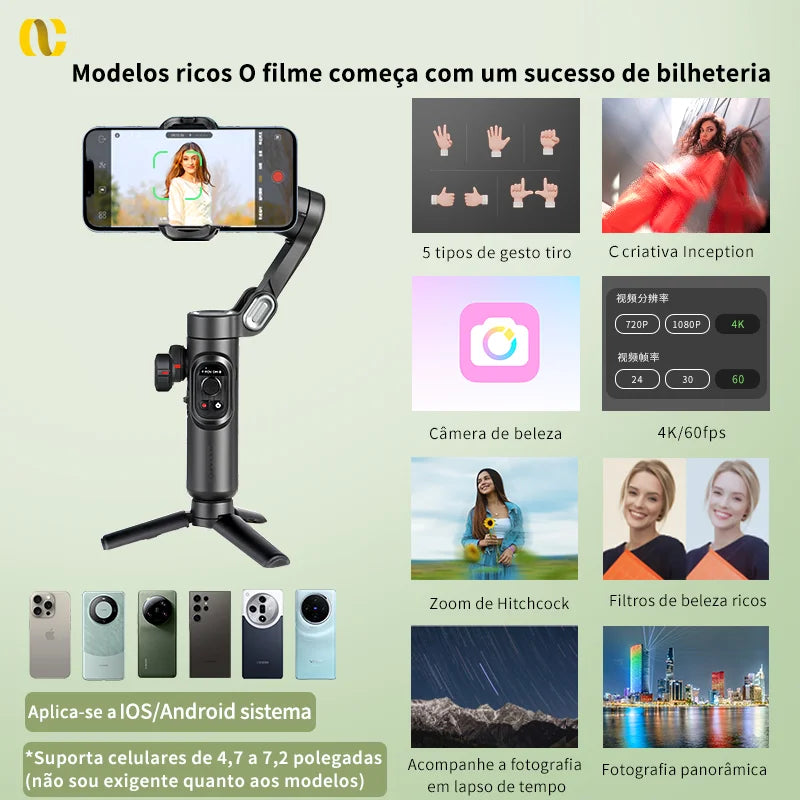 Estabilizador Gimbal Portátil Aochuan Smart XE